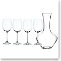Nachtmann Vivendi Wine Decanter and Four Bordeaux Glasses Set
