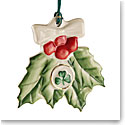 Belleek 2023 Irish Christmas Holly Ornament