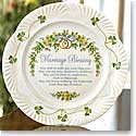 Belleek China Celebration Marriage Blessing Plate