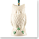 Belleek China Winter Owl Christmas Ornament