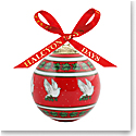 Halcyon Days Dove of Peace Red Bauble Ornament