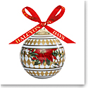 Halcyon Days 2023 Parterre Gold with Poinsettia Bauble Ornament