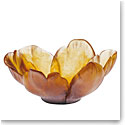 Daum 6.3" Tulip Bowl in Amber