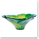 Daum 11.4" Ginkgo Bowl in Green
