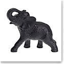 Daum Black Elephant Sculpture