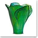 Daum Mini Ginkgo 2.8" Vase in Green