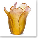 Daum Mini Tulip 2.8" Vase in Amber