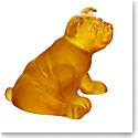 Daum Mini Puppy in Amber Sculpture