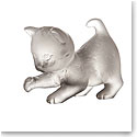 Daum Mini Kitten in Grey Sculpture