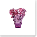 Daum 6.7" Rose Passion Vase in Red and Purple