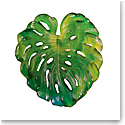Daum Large Monstera Wall Leaf in Green by Emilio Robba, Sconce