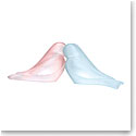 Daum Love Birds in Blue and Pink by Pierre-Yves Rochon Sculpture