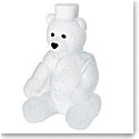 Daum Small Ritz Paris Teddy Bear in White Sculpture