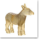 Daum Mini Donkey in Amber and Grey Sculpture