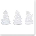 Daum Ganesh Musicians in White, Set of 3 Sculpture