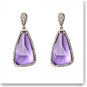 Daum Eclat de Daum Crystal Earrings in Violet