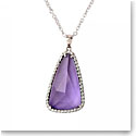 Daum Eclat de Daum Crystal Pendant Necklace in Violet