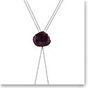 Daum Rose Passion Crystal Sautoir Necklace in Black