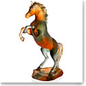 Daum Spirited Horse in Amber and Grey, Limited Edition Sculpture