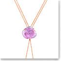 Daum Rose Passion Crystal Sautoir Necklace in Ultraviolet