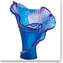 Daum 11" Arum Bleu Nuit Vase