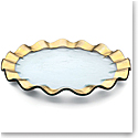 Annieglass Gold Ruffle 13" Buffet Plate, Single