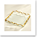 Annieglass Gold Ruffle 15" Square Tray