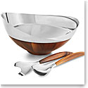 Nambe 13" Pulse Salad Bowl with Servers