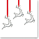 Nambe 2023 Mini Set of 3 Reindeer Christmas Ornament