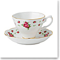 Royal Albert New Country Roses White Teacup and Saucer Set