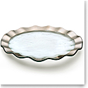 Annieglass Platinum Ruffle 13" Buffet Plate