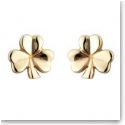 Cashs Ireland, 18K Gold-Plated Shamrock Pierced Earrings Pair