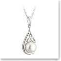 Cashs Ireland, Sterling Silver and Pearl Trinity Knot Pendant