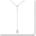 Waterford Jewelry Sterling Silver Lariot White With Crystal Cluster Drop
