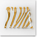 Annieglass Zebra 12" Square Gold Platter