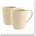 Belleek Celtic Coffee Mugs, Pair
