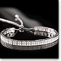 Cashs Ireland, Sterling Silver Crystal Pave Pull Up Adjustable Soft Bracelet