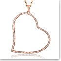 Cashs Ireland, Tender Heart 18k Gold and Crystal Necklace