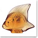 Lalique Amber Fish Sculpture