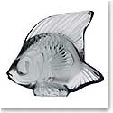 Lalique Grey Fish Sculpture