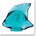 Lalique Pale Turquoise Fish Sculpture