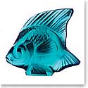 Lalique Turquoise Fish Sculpture