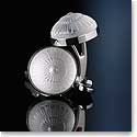 Lalique Gourmande Crystal and Stainless Steel Cufflinks Pair, Clear