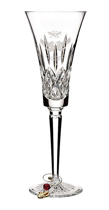 Waterford Crystal, 12 Days of Christmas Lismore Two Turtle Doves Flute, Single