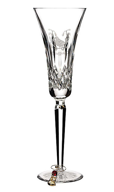 Waterford Crystal, 12 Days of Christmas Lismore Partridge Flute, Single