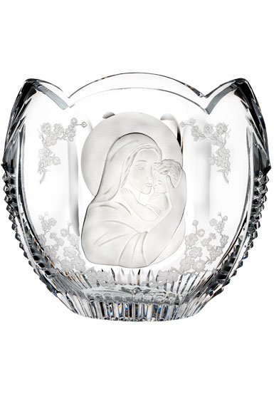Waterford Crystal, 2017 House of Waterford Mother and Child Engraved Crystal Bowl