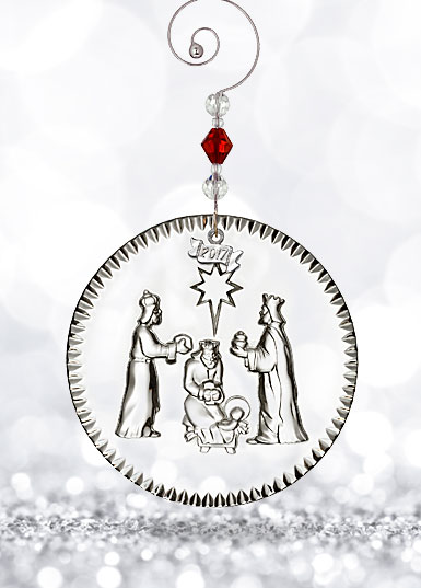 Waterford Crystal, 2017 Nativity Three Wise Men Crystal Ornament