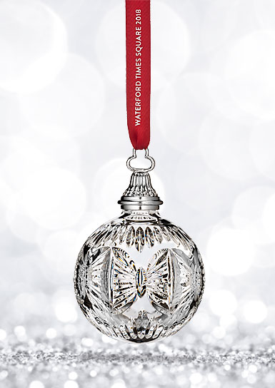 Waterford Crystal, 2018 Times Square Ball Crystal Ornament