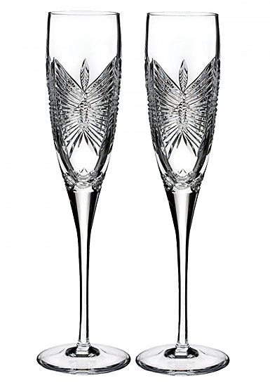 Waterford Crystal, True Love Happiness Champagne Toasting Flutes, Pair