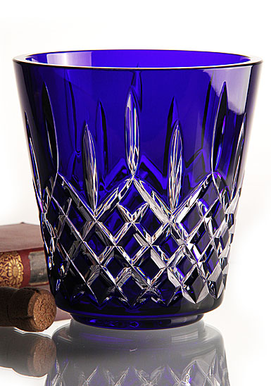 Waterford Lismore Cobalt Ice Bucket with Tongs